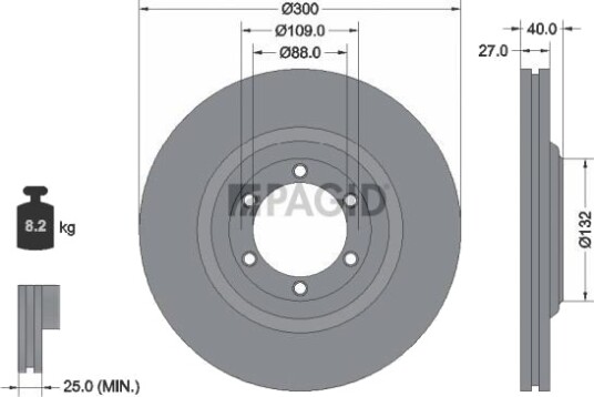 PAGID 55824NC Bremseskive PAGID 55824NC Bremseskive