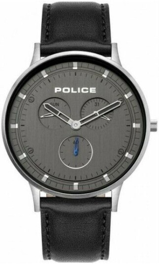 Police Herreklokke P15968JS39 Grå/Lær Ø43 mm