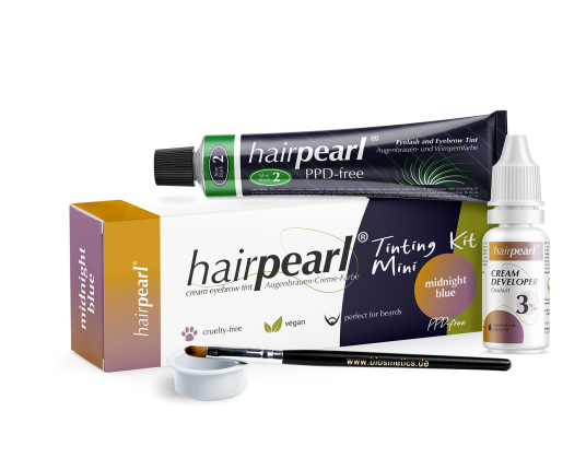 Hairpearl Brynog Vippefarge Mini-Kit Blue Black
