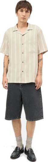 Mads Nørgaard Texture Kenji Shirt Ss St.   Beige   XXL