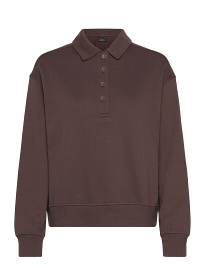 Gina Tricot Collar Sweater Brown XL