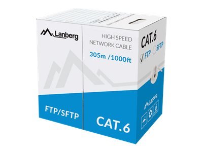 Lanberg - Samlet Kabel - 305 M - Ftp - Cat 6 - Solid - Cool Gray 5C Lanberg - Samlet Kabel - 305 M - Ftp - Cat 6 - Solid - Cool Gray 5C