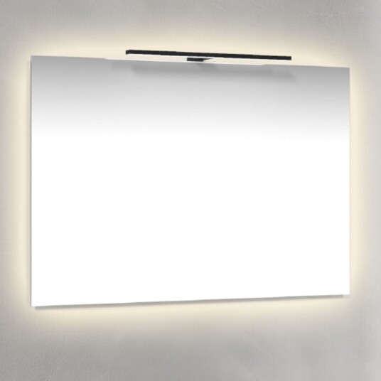 Macro Design Speil T belysning LED med Ambilight Svart / 100cm