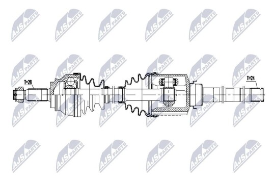 Nty Drivaksel NTY NPW MS 086 Nty Drivaksel NTY NPW MS 086