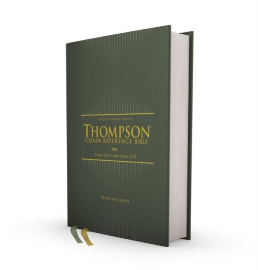ESV Thompson Chain Reference Bible Hardcover Green Red Letter