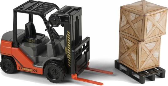 Speed Car Gaffeltruck Med Pall Og Pakker 25 Cm Friksjon Oransje 3+ År