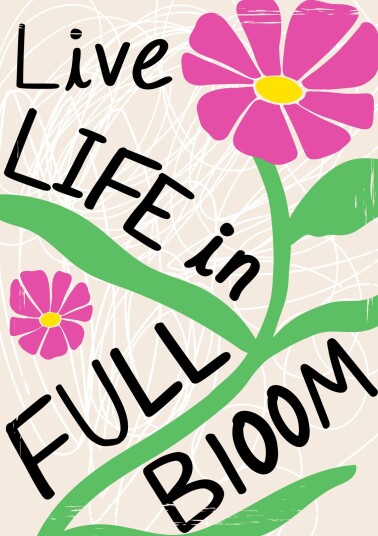 Namly Design Plakat Lev livet i full blomst POSTERCCOWBK Namly Design Plakat Lev livet i full blomst POSTERCCOWBK