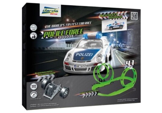 Darda Police Force Vehicle & Track Set 5 År Blå Grønn Grå Darda Police Force Vehicle & Track Set 5 År Blå Grønn Grå