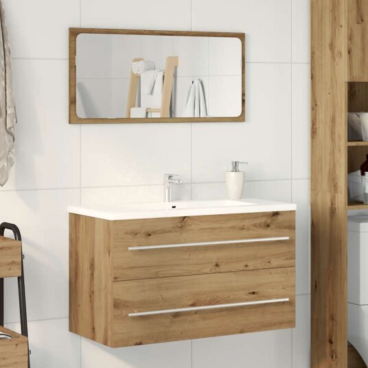 Vidaxl Badeservantskap artisan eik 80x38,5x48 cm konstruert tre 862534