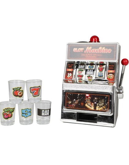 Slot Machine Enarmet Banditt Drikkespill med Shotteglass