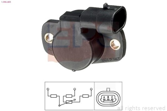 Sensor, drosselventilstilling EPS 1.995.001
