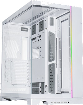 Lian Li O11 Dynamic EVO XL Fulltower Kabinett Hvit med Herdet Glass Lian Li O11 Dynamic EVO XL Fulltower Kabinett Hvit med Herdet Glass