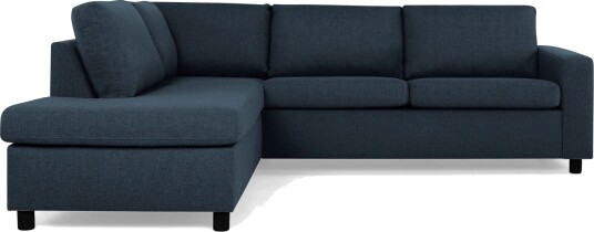 Crazy 3 seters Venstrevendt L formet Sjeselongsofa i Stoff Blå Crazy 3 seters Venstrevendt L formet Sjeselongsofa i Stoff Blå