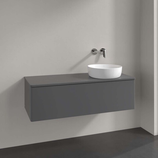 Villeroy & Boch Antao Servantskap med 1 skuff 120x50x36 cm u/lys Antrasitt Matt