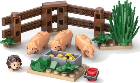 Kiddicraft Kc1103 Griser På Gården Byggesett 5+ År 57 Deler