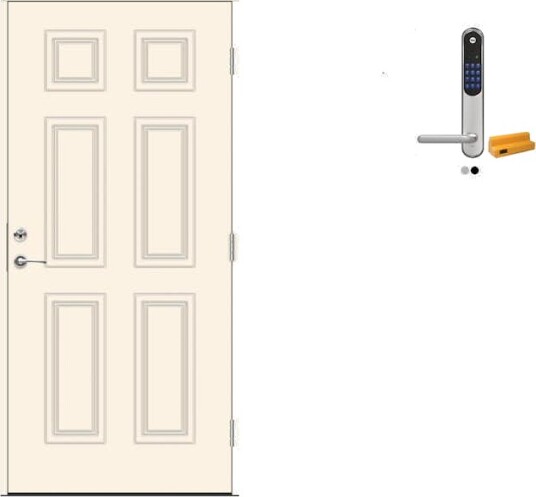Ytterdør Swedoor Advance-Line Classic Ravel med Yale Doorman Classic Home