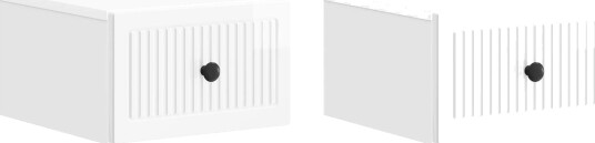 Vegghengt Nattbord 2 pcs Høgglans hvit 33 x 34,5 x 20 cm