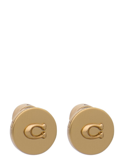 COACH ACCESSORIES Coach Signature C Disc Stud Earrings |Guld |One Size COACH ACCESSORIES Coach Signature C Disc Stud Earrings |Guld |One Size