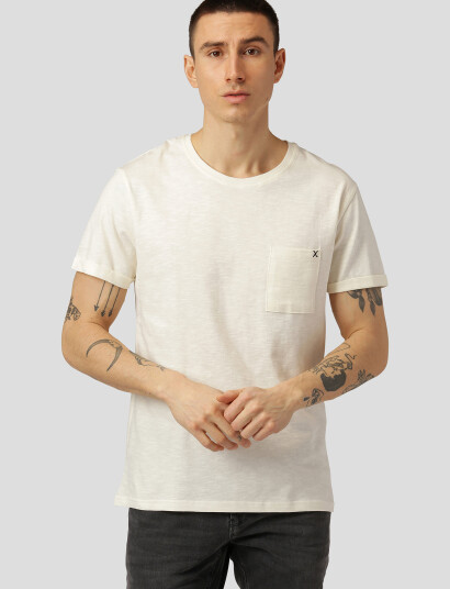 Clean Cut Copenhagen Kolding Organic Tee S/S - Cream - XXXL