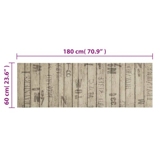 Kjøkkenteppe vaskbar Fence 60x180 cm fløyel 8721012919150
