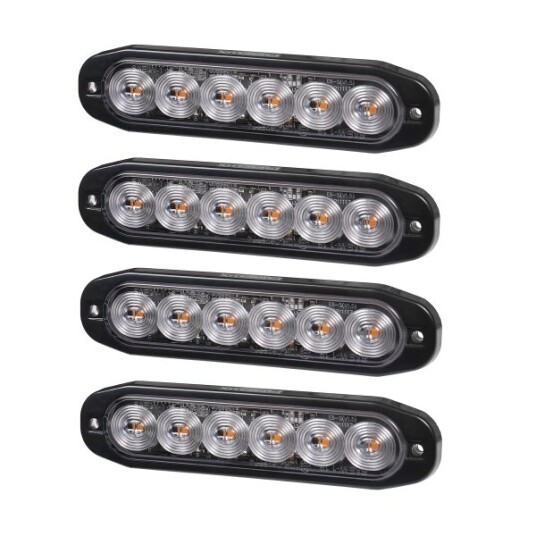 Varsellys / Strobelys PURELUX Strobe Ultra Slim   12/24V / 12W / 118 mm 4 stk