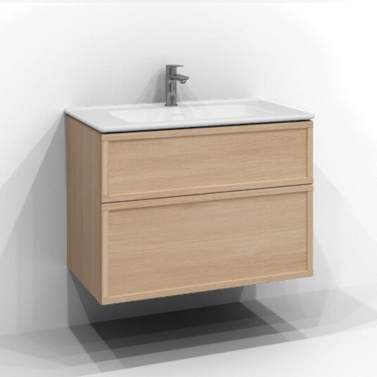 Svedbergs Poem Ramme Servantskap D45 med 2 Skuffer Ren eik / 80cm