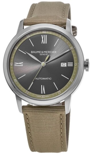 Baume & Mercier Herreklokke M0A10695 Classima Grå/Tekstil Ø42 mm