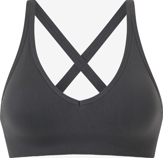 Drop of Mindfulness Signature Seamless V Shape Bra   Grey   XS
