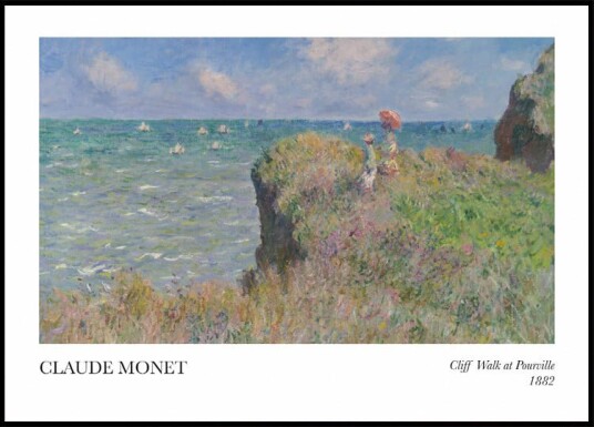 Cliff Walk at Pourville Plakat Plakat / 50x70cm
