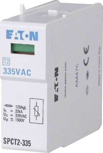 Eaton Overspenningsvern-Innsats SPCT2-280 C 20kA Eaton Overspenningsvern-Innsats SPCT2-280 C 20kA