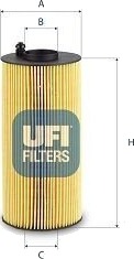 Oljefilter UFI 25.240.00 Oljefilter UFI 25.240.00