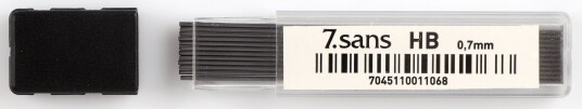 Blyantmine 7sans 0,7mm hb grå 12 miner