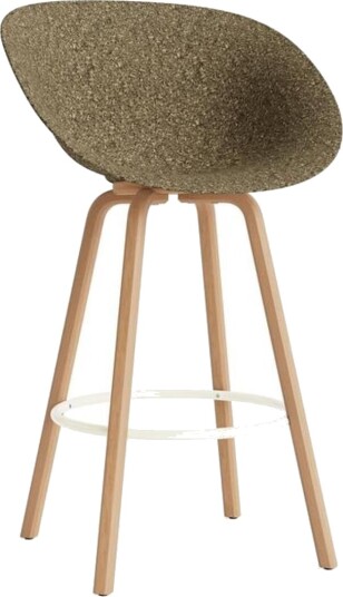 Normann Copenhagen Matt Barkrakk med Armlener 75 cm Bøk/ Krem/Tang
