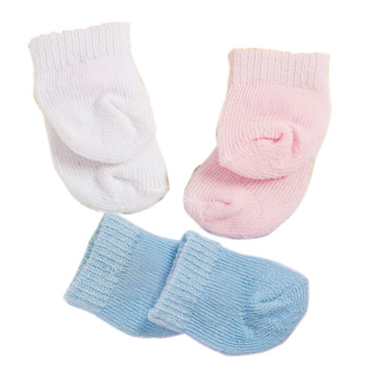 Heless Dukkeklær 28-35 cm 3-pakning med pastell sokker
