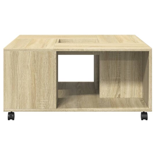 Salongbord sonoma eik 80x80x40 cm konstruert tre