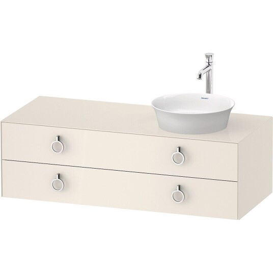 Duravit White Tulip Servantskap 2 skuf. 130x55x40,8 cm Nordisk Hvit Høyglans