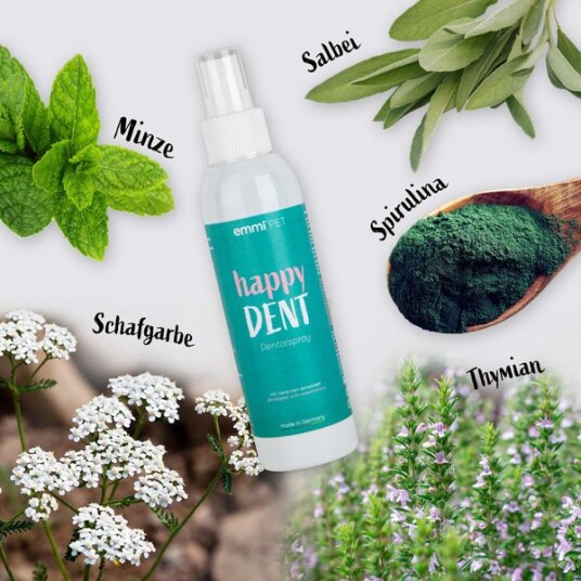 Emmi Pet Tannspray Happydent Munnspray For Hunder Og Katter
