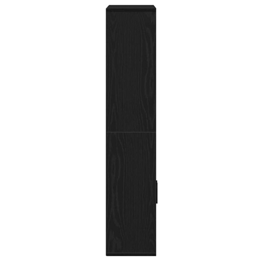 Bokhylle svart eik 60x24x120 cm konstruert tre
