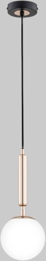 Alfa Hengelampe Volda Picolo 1fl svart/gull/hvit 15cm
