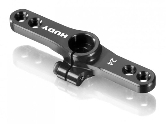 Hudy 293442 Alu Clamp Throttle Servo Horn 24T Offset 2-hole Hite