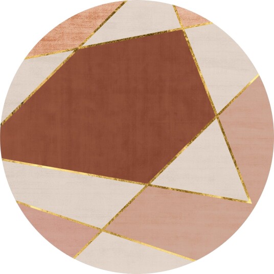 Runde tepper Jade beige/rosa Størrelse: Ø 200 cm