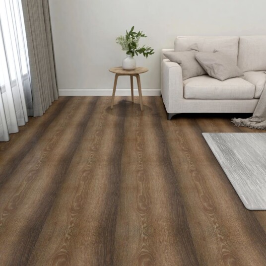 Selvklebende gulvplanker 55 stk PVC 5,11 m² brun