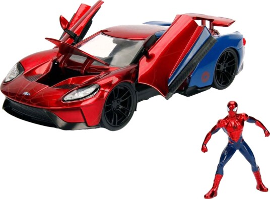 Simba Jada Spiderman Ford Gt 1:24 + Figur 9399725314 Simba Jada Spiderman Ford Gt 1:24 + Figur 9399725314