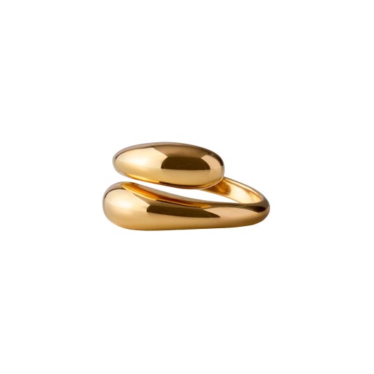 Pernille Corydon Rain Ring 18 kt. Gullforgylt sølv r-304-gp-55 - Dame - 925 sterling silver