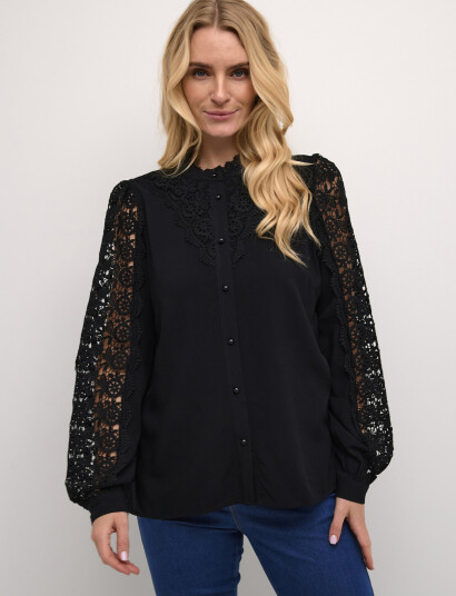 Culture Cubenton Lace Shirt - Black - M Culture Cubenton Lace Shirt - Black - M