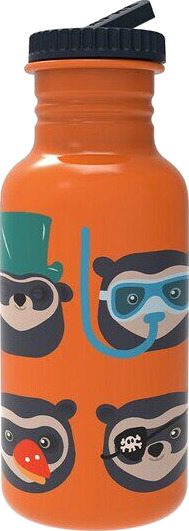 Blafre - Brillebjørn stålflaske 500 ml oransje
