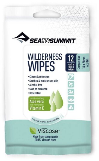 Sea To Summit Wilderness Wipes Compact12 stk våtservietter, 16x20 cm