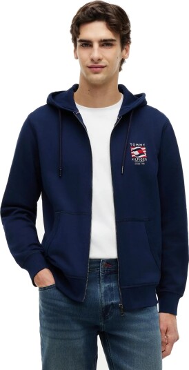 Tommy Hilfiger Rwb Box Flag Tr Full Zip Navy L