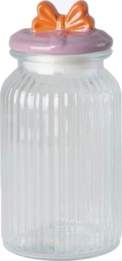 RICE Glasskrukke med buelokk Large Transparent
