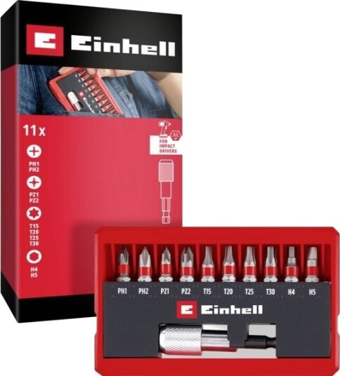 Einhell Bit-Sett I Lomme 11 Deler 118663 Bits Torx Ph Pz Innvendig Sekskant Inkl. (118663)